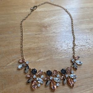 Banana Republic Factory Pink and Gray Floral Necklace